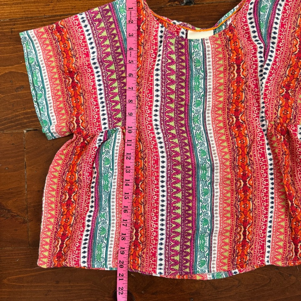 Anthropologie Maeve Milla Maeve Printed Top M Retail $88 - Picture 8 of 9